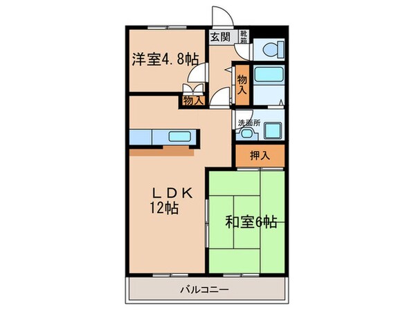 ＣＯＮＦＯＲＣＥ　東中島の物件間取画像